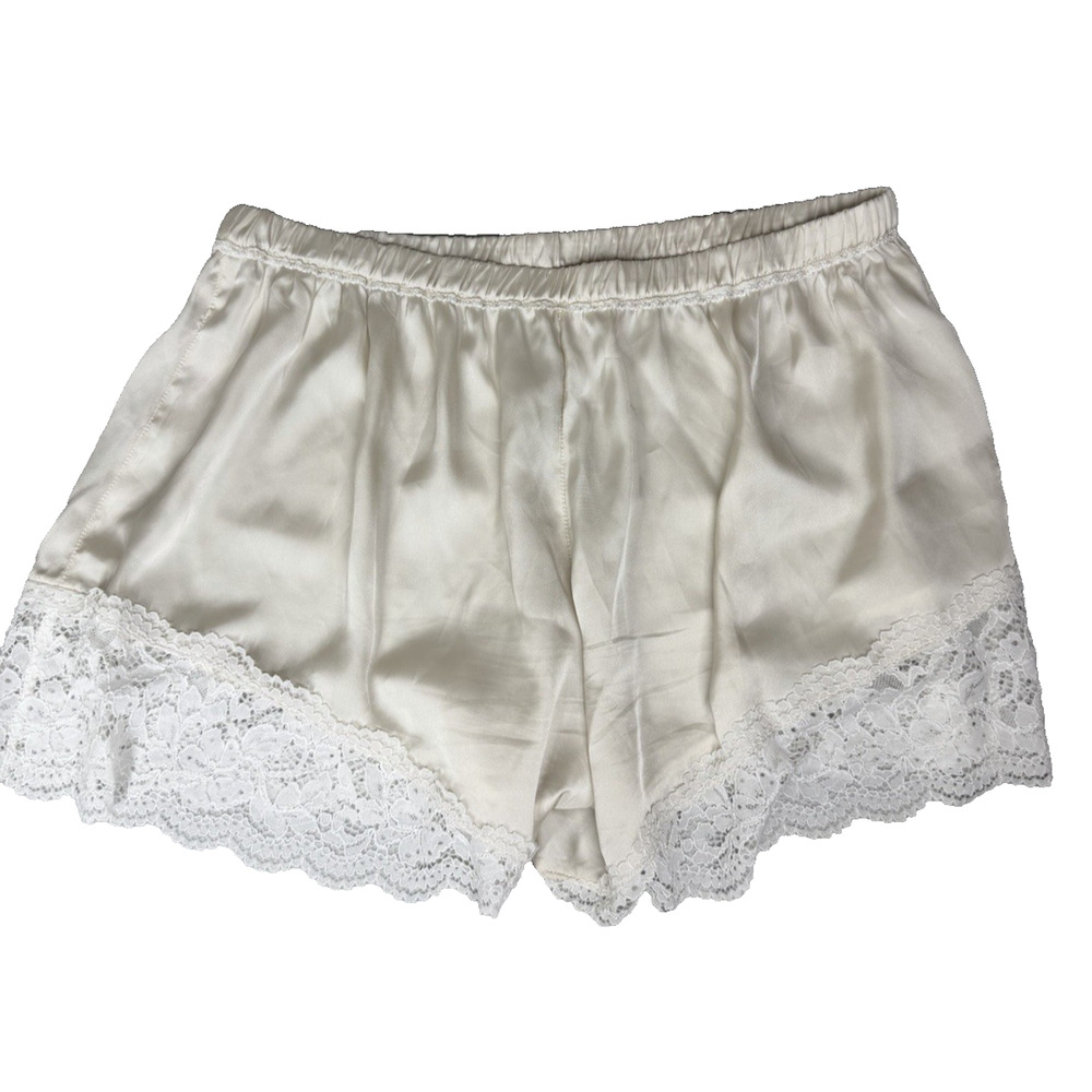 Free People Meet Me in the Middle Tap Shorts Womens M Champagne Lounge Romantic - Picture 2 of 9